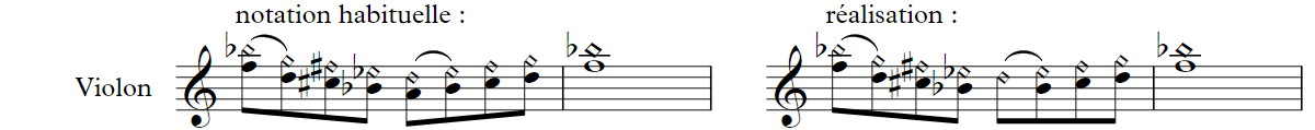 Mélodie en harmoniques artificielles (avec une harmonique naturelle)